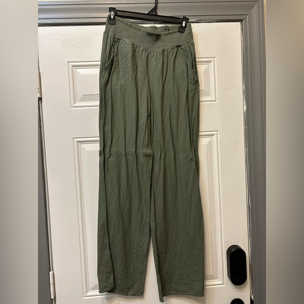 Maurices Olive Green Wide-Leg Pants
